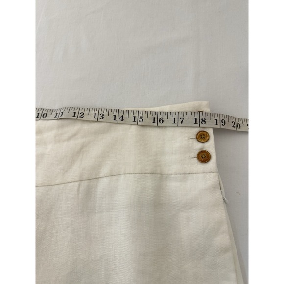 Lauren Ralph Lauren Linen Pants Trousers Wide Leg 14 Lined White Nautical - Picture 5 of 8